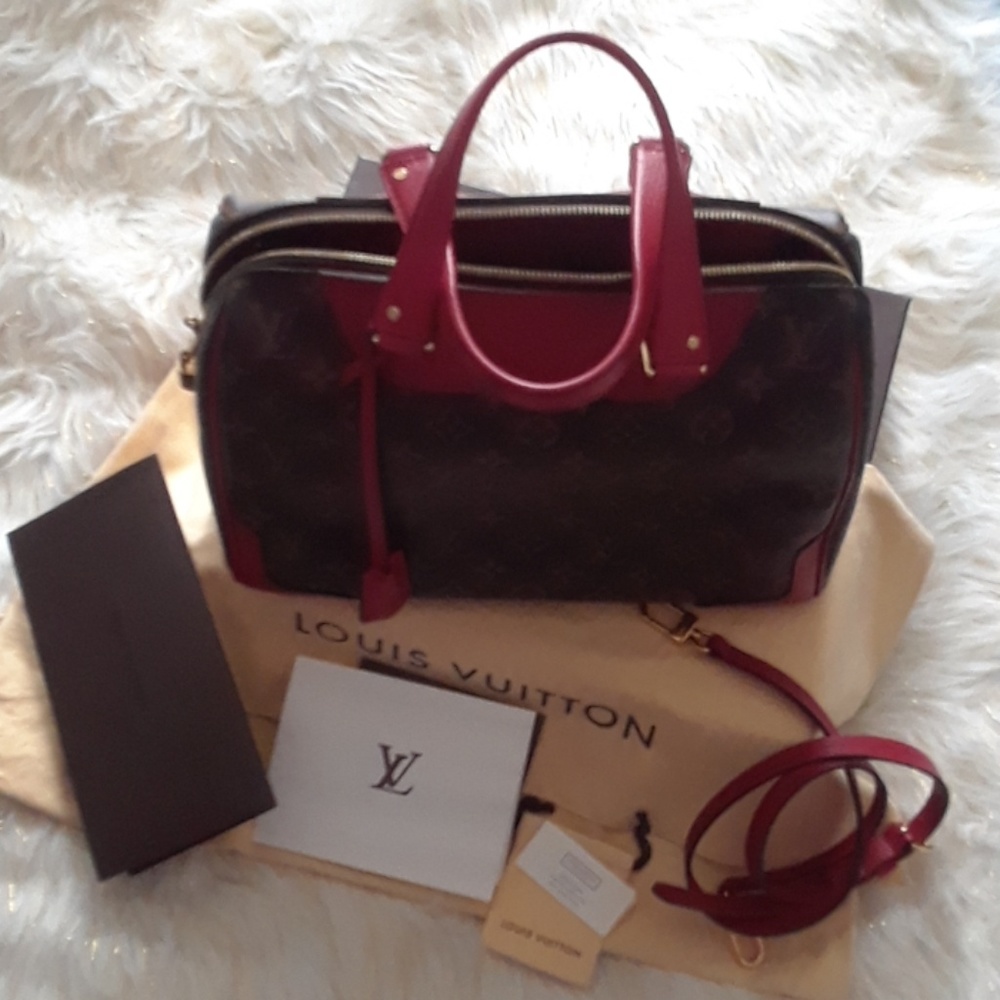 Authentic Louis Vuitton Retiro NM MNG Cerise